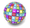 Web And Internet Social Media Globe Royalty Free Stock Photo