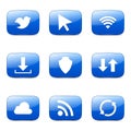 Web Internet Social Square Vector Blue Icon