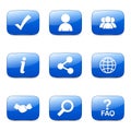 Web Internet Square Vector Blue Icon