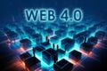 Web 4.0 Internet Technology Blockchain, Decentralized System concept. Royalty Free Stock Photo