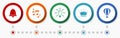 Web and internet vector icon set, flat design buttons, infographic template Royalty Free Stock Photo