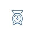 Kitchen weight line icon concept. Kitchen weight flat  vector symbol, sign, outline illustration. Royalty Free Stock Photo