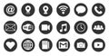 Web Kontakt symbol. internet and communication signs