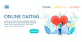 Web landing page design templates for dating website