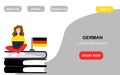 German Language online course Royalty Free Stock Photo