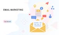 Web landing page template for email marketing, digital marketing, ecommerce, social media marketing, social network, business, ads