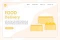 Web landing page template for food delivery, restaurant, chinese food.