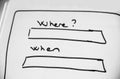 Web layout sketch paper Book, mobile and web sketch