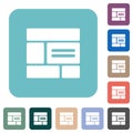 Web layout solid rounded square flat icons