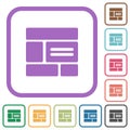 Web layout solid simple icons