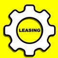 Leasing Icon. Business legal document concept. Vector illustration