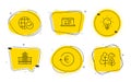 Exchange currency, Energy and Hospital building icons set. Web lectures, World statistics and Tree signs. Vector