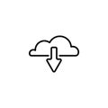 Line icon. Cloud upload, download Royalty Free Stock Photo