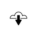 Line icon. Cloud upload, download Royalty Free Stock Photo