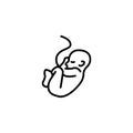 Line icon. Embryo, baby symbol