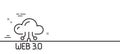 Web3 line icon. Web 3.0 internet technology sign. Vector