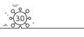Web3 line icon. Web 3.0 internet technology sign. Vector
