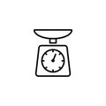 Line icon. Kitchen scales Royalty Free Stock Photo