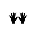 Line icon. Left and right hands, bunch of fives Royalty Free Stock Photo