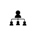 Line icon. Management, group of people Royalty Free Stock Photo