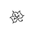 Line icon. Maple leaf, tree leaf