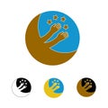 Web line icon. Moon and Stars. Cute Moon and stars. Illustration EPS10 Royalty Free Stock Photo