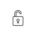 Line icon. Padlock symbol Royalty Free Stock Photo