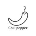 Web line icon. Pepper, chili Royalty Free Stock Photo