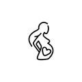 Line icon. Pregnant woman Royalty Free Stock Photo