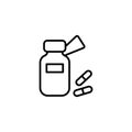 Line icon. Tablets , Vitamins, Pills