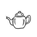 Web line icon. Teapot pictogram porcelain teapot