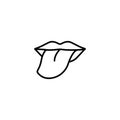 line icon. Tongue symbol sign