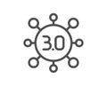 Web3 line icon. Web 3.0 internet technology sign. Vector