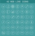 42 web line icons