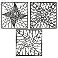 Web line square. Twisted grid icon. Abstract net shape. Vector pattern figure. Royalty Free Stock Photo