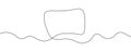 Linear speech bubble. Continuous line of speech bubble. Linear dialogue, message or chat.