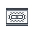 Web Link Optimization Vector Glyph Icon