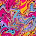 Liquid paint - multicolored seamless pattern. Bright contrasting flashy colors