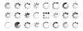 Web loading icons vector. Load indicators isolated on white background