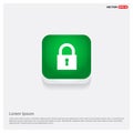 Web Lock Icon Green Web Button Royalty Free Stock Photo
