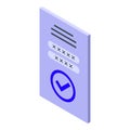 Web login authentication icon, isometric style Royalty Free Stock Photo