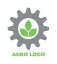 Logo template for agro company. Color vector isolated