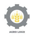 Logo template for agro company. Color vector isolated