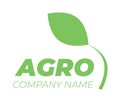 Logo template for agro company. vector isolated icon