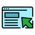Web loyalty program icon color outline vector Royalty Free Stock Photo