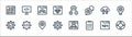 web maintenance line icons. linear set. quality vector line set such as lifesaver, checklist, settings, settings, cloud computing Royalty Free Stock Photo