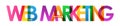 WEB MARKETING colorful overlapping letters vector banner Royalty Free Stock Photo