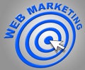 Web Marketing Shows Internet Network And Websites Royalty Free Stock Photo