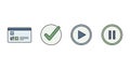 Web and Media Control Icon Set Royalty Free Stock Photo