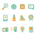 Web and media icons set